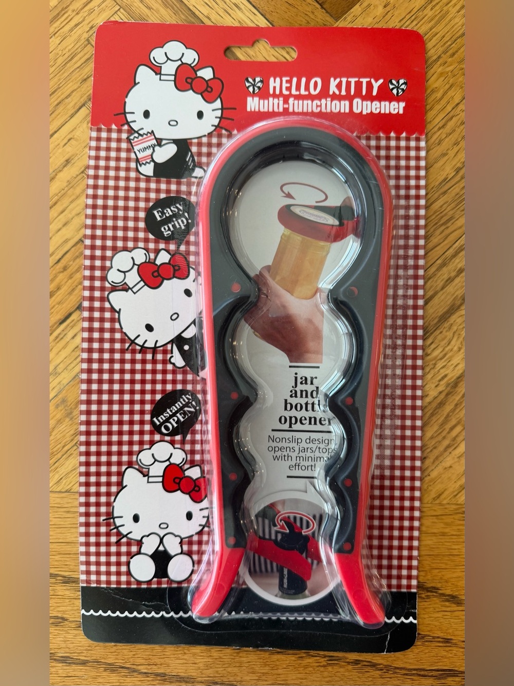 Hello Kitty Black and White Multi-Function Jar & Bottle Opener